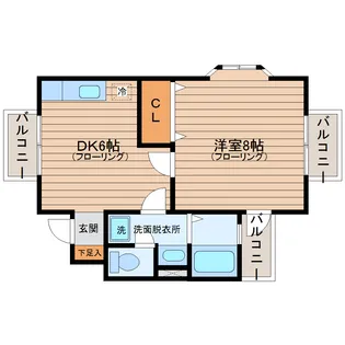 サンコートリバーみずほ台【1階】の間取り