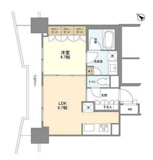 LaSante五反田【14階】の間取り