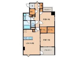 シリウス大濠【4階】の間取り