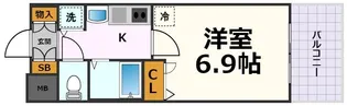 プレサンス泉セントマーク【7階】の間取り