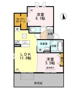 セジュール 三ツ池【1階】の間取り