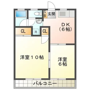 ナインフラッツ【1階】の間取り