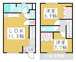 埼玉県川口市青木3【一戸建】の間取り