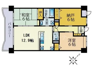 ベルメゾン南篠崎ユニゾン【4階】の間取り