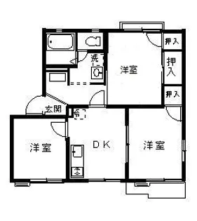 ハイツ定栄 A棟【2階】の間取り
