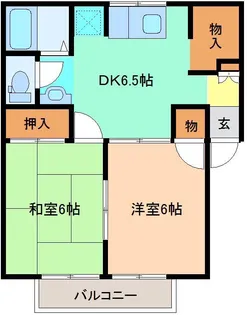 パールハイツ C【1階】の間取り