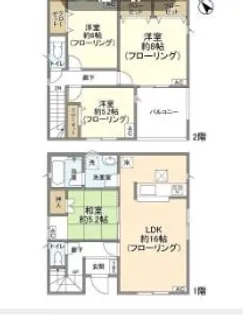千葉県船橋市八木が谷3【一戸建】の間取り