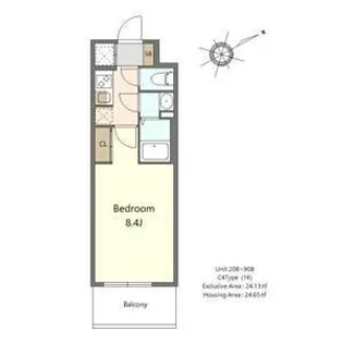 S-RESIDENCE堺浜寺axial【4階】の間取り