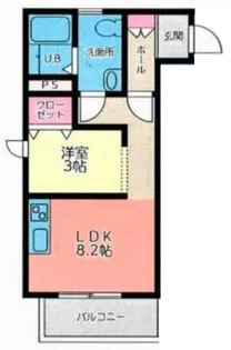 メリディアン迫壱番館【3階】の間取り