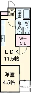 ラディファンス【2階】の間取り