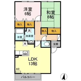 アメニティハイム兵庫南 A棟【2階】の間取り