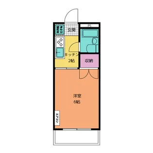 アパートメント北深志【2階】の間取り