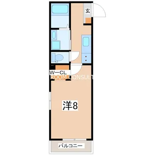 1Kの間取り画像