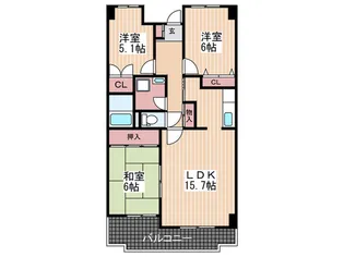 ローレルコート野田【3階】の間取り