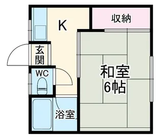 味岡コーポ【2階】の間取り