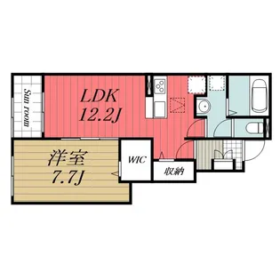 千葉県富里市七栄【アパート】の間取り