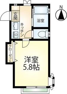 エスポワールAWA【1階】の間取り