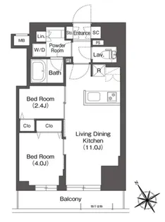 BluRock後楽園(旧クレヴィアリグゼ文京後楽園)【10階】の間取り