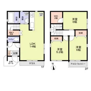 神奈川県平塚市南原【一戸建】の間取り