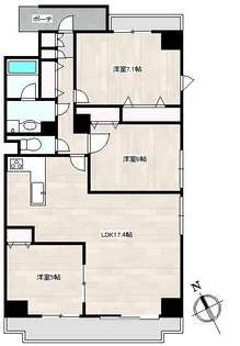 リーラ文京本駒込【8階】の間取り