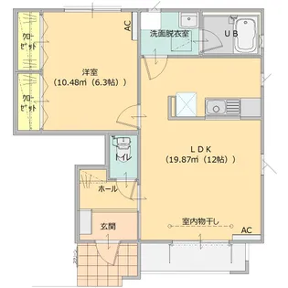 月桂樹(ローリエ)の街 A棟【1階】の間取り