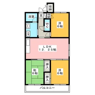 RISAIA鎌田【3階】の間取り