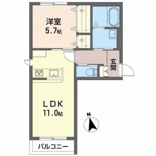 シャーメゾン・カルミアB【2階】の間取り
