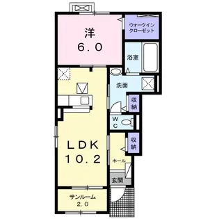 福島県郡山市水門町【アパート】の間取り