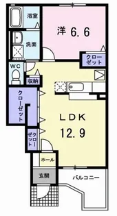 兵庫県加古川市野口町坂井【アパート】の間取り