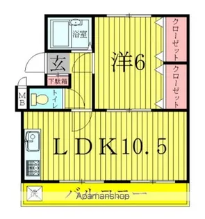 1LDKの間取り画像