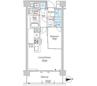 グリーンレジデンス赤坂【1階】の間取り