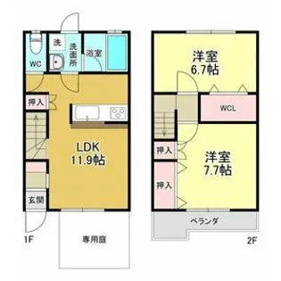 オランジュ馬見塚の間取り