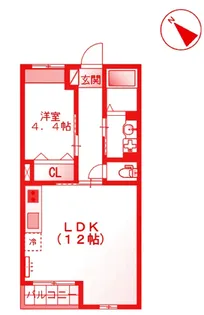 美・アベニール【1階】の間取り