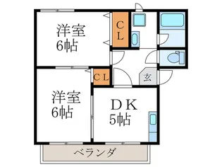 フレグランス上杉【2階】の間取り