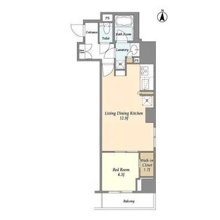 アスール両国【6階】の間取り