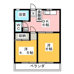 第1オパールマンション【3階】の間取り