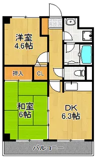 神奈川県横浜市港北区綱島西1【マンション】の間取り