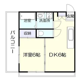 1DKの間取り画像