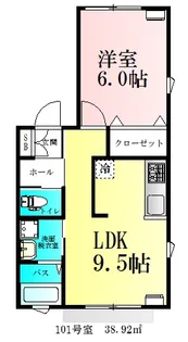 フォレスティ花【1階】の間取り