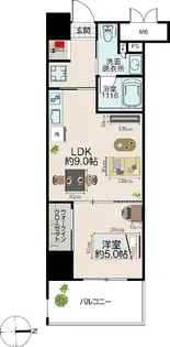 ブランヴェール【4階】の間取り