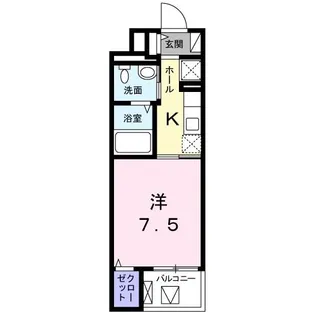 コスモ・ガーデン上足洗【2階】の間取り