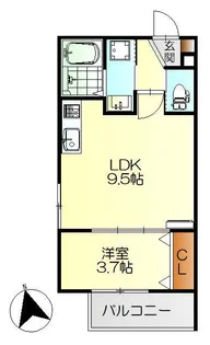 1LDKの間取り画像