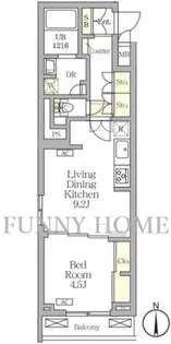 アジールコート都立大学【3階】の間取り