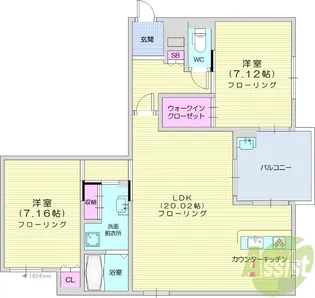 レジーナコート上杉【3階】の間取り