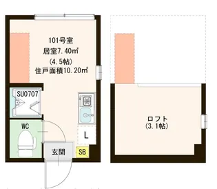 東京都新宿区高田馬場3【アパート】の間取り
