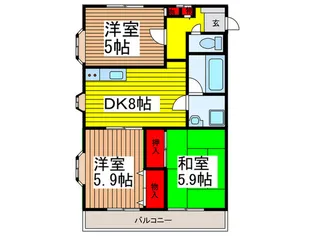 クレスト与野本町【2階】の間取り