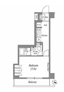 ルクレ西池袋【1階】の間取り