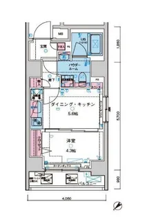ジェノヴィア水天宮前IIスカイガーデン【1階】の間取り
