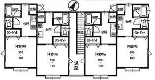 コーポ城北【2階】の間取り