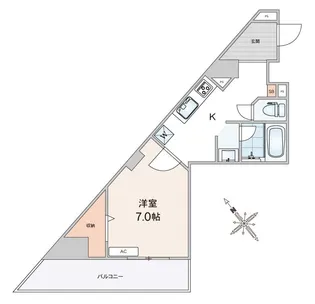 ナパージュ竹ノ塚駅前【7階】の間取り